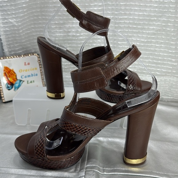 (B) Tory Burch Women's Pumps
8.5 M Brown Snakeskin
Platform Heels - Picture 4 of 15